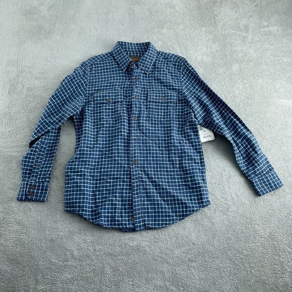 Mens Northwest Territory Blue Plaid Long Sleeve Shirt Size M NWT 1571 - Picture 1 of 9